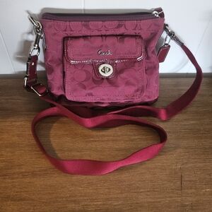 Coach Red Signature Crossbody